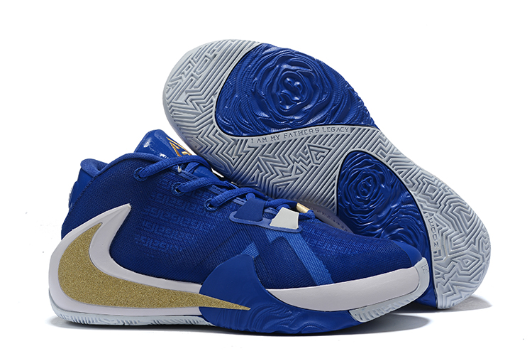 Women Nike Freak 1 Blue White Gold Shoes